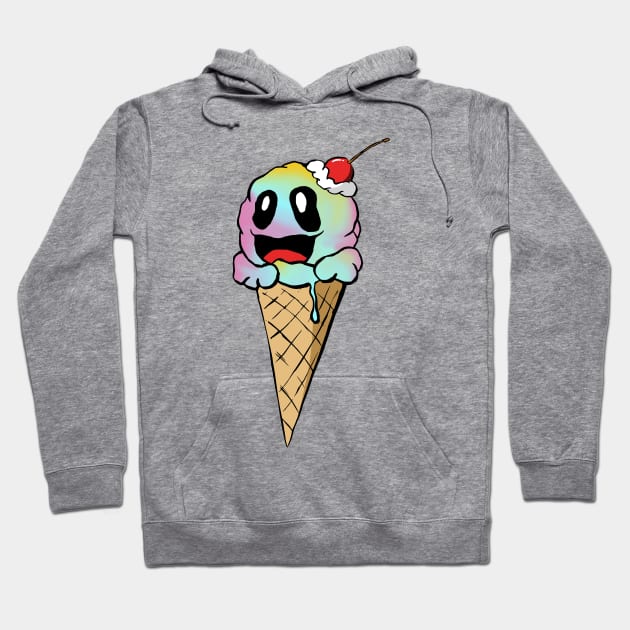 Ice Cream Kaiju (Cone, Rainbow) Hoodie by The Toku Verse
